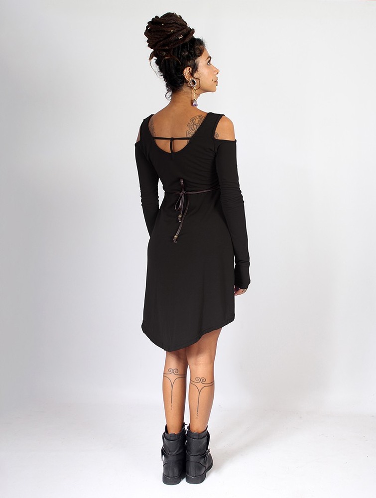 Black Women Toonzshop Atsuka Tunic Dress Dress | EVBMKTD-98