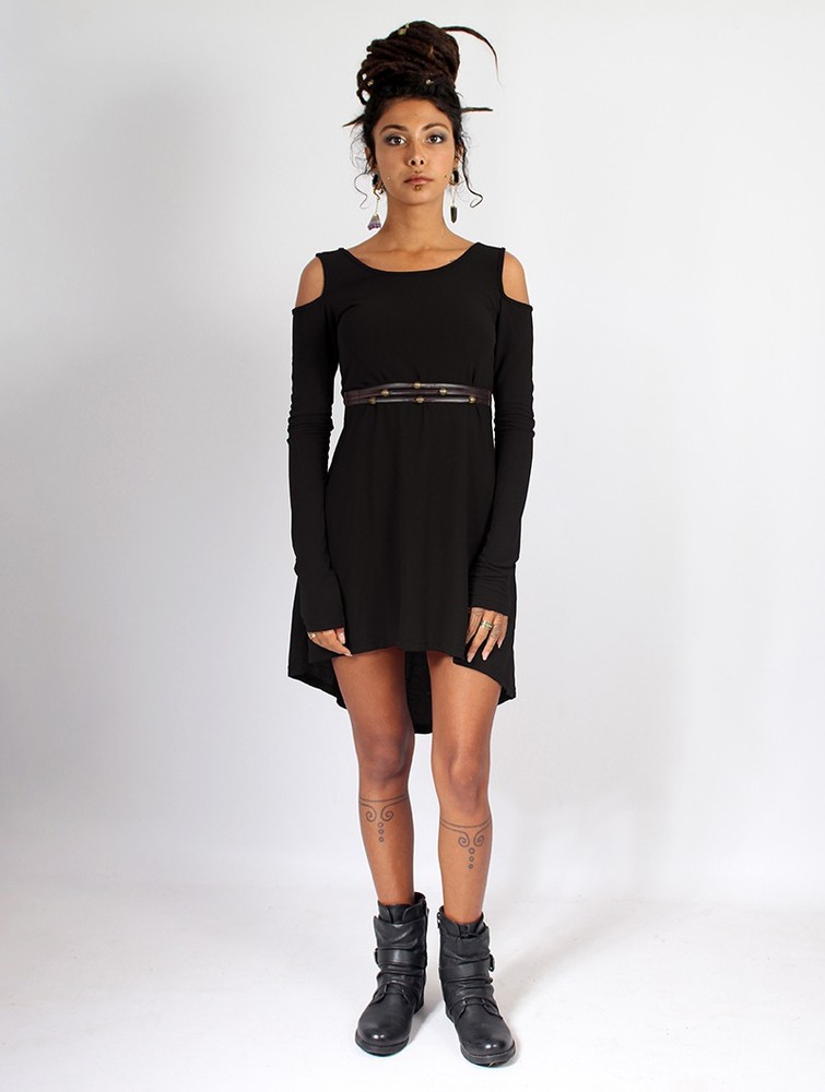 Black Women Toonzshop Atsuka Tunic Dress Dress | EVBMKTD-98