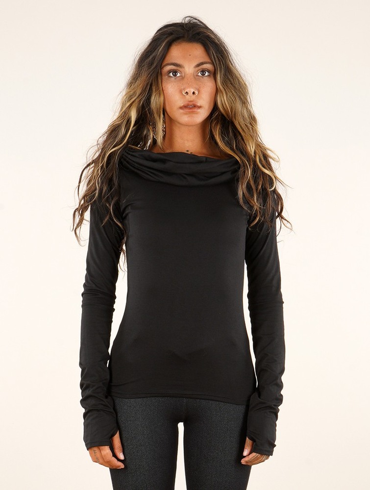 Black Women Toonzshop Chryzz Long Sleeve Top Tops | UNGCWFX-81