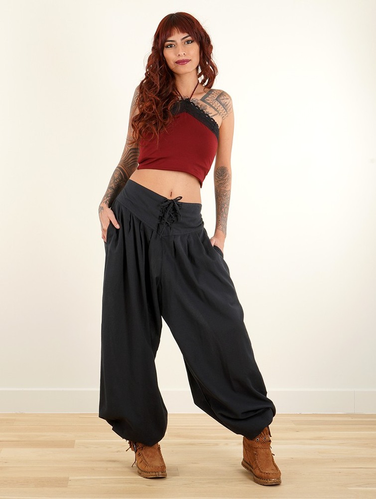 Black Women Toonzshop Divyna Gender Neutral Harem Pants Pants | WQMOUXP-39