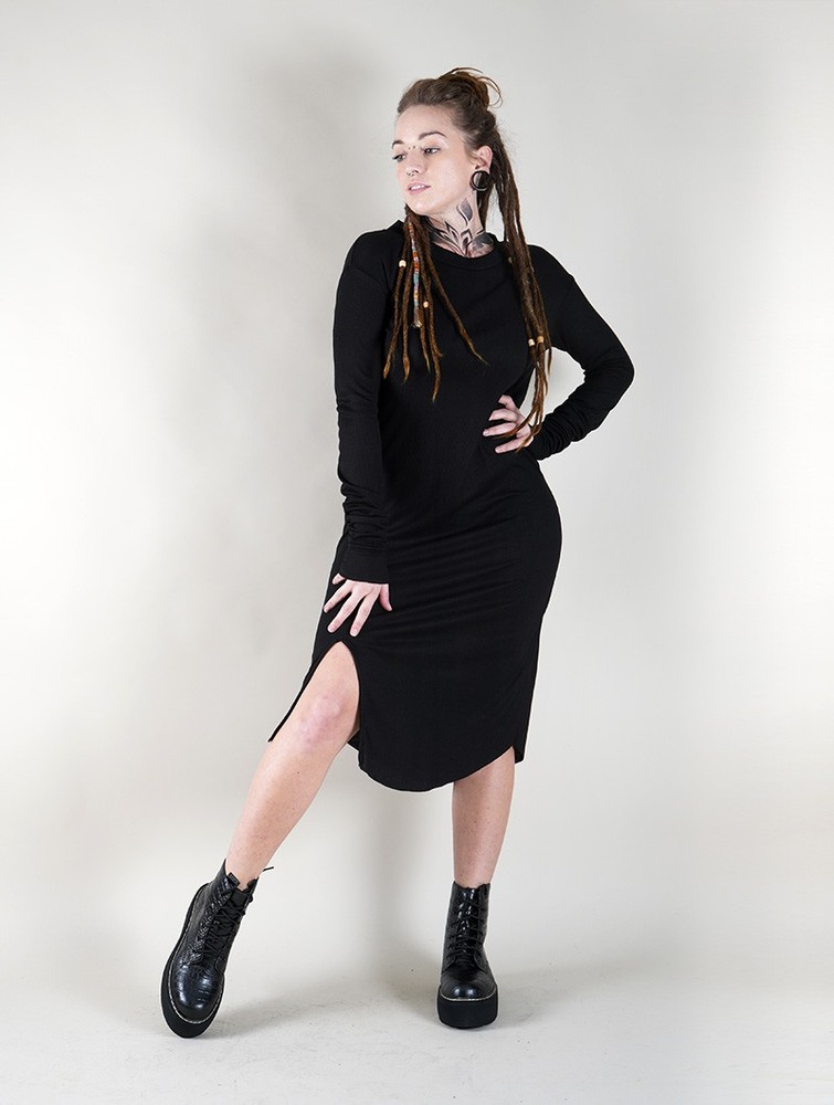 Black Women Toonzshop Elwing Midi Dress Dress | KECXOYQ-70