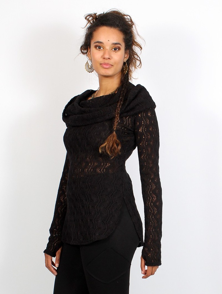 Black Women Toonzshop Hookäa Crochet Sweater Sweater | LMJVNGD-41