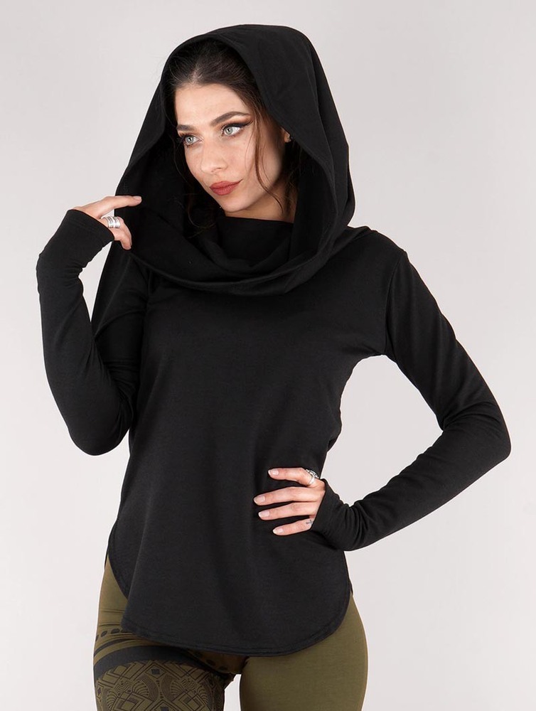 Black Women Toonzshop Hookäa Long Sleeve Top Tops | CAEJVWL-29