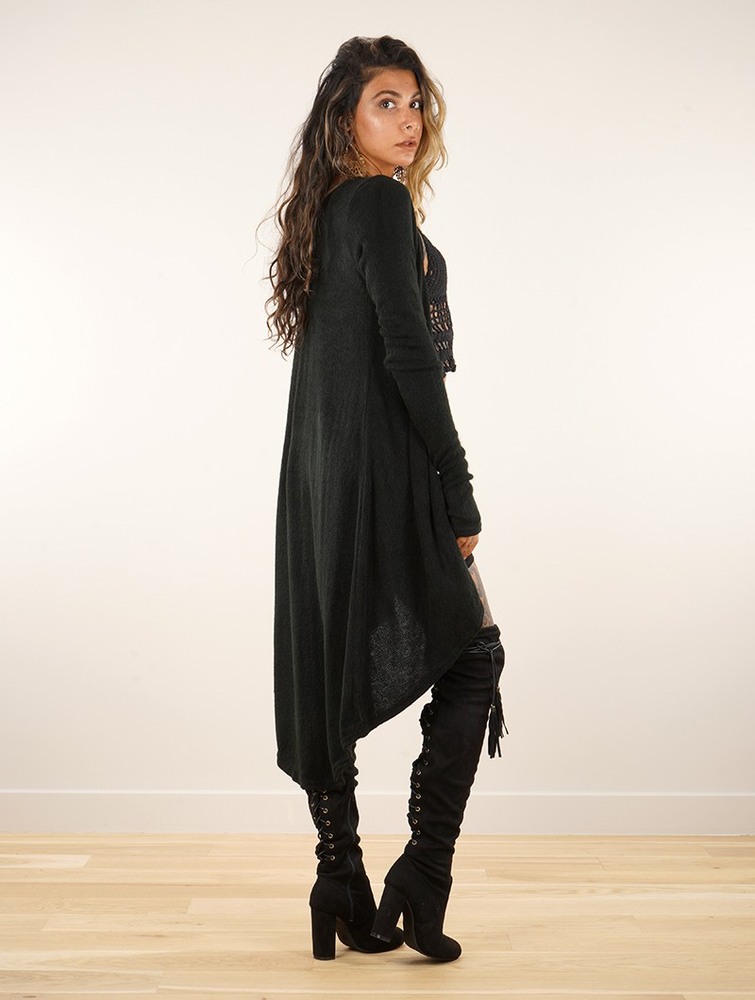 Black Women Toonzshop Kalyäam Long Cardigan Cardigan | AYPOGLS-37