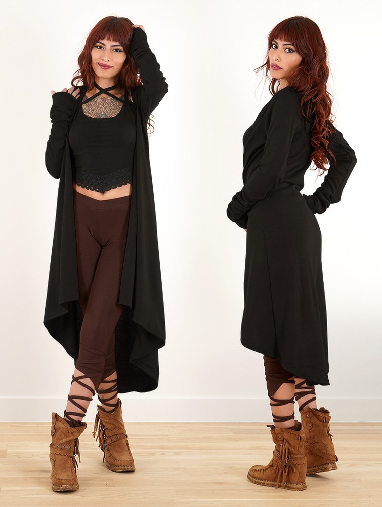 Black Women Toonzshop Kalyäam Long Cardigan Cardigan | AYPOGLS-37