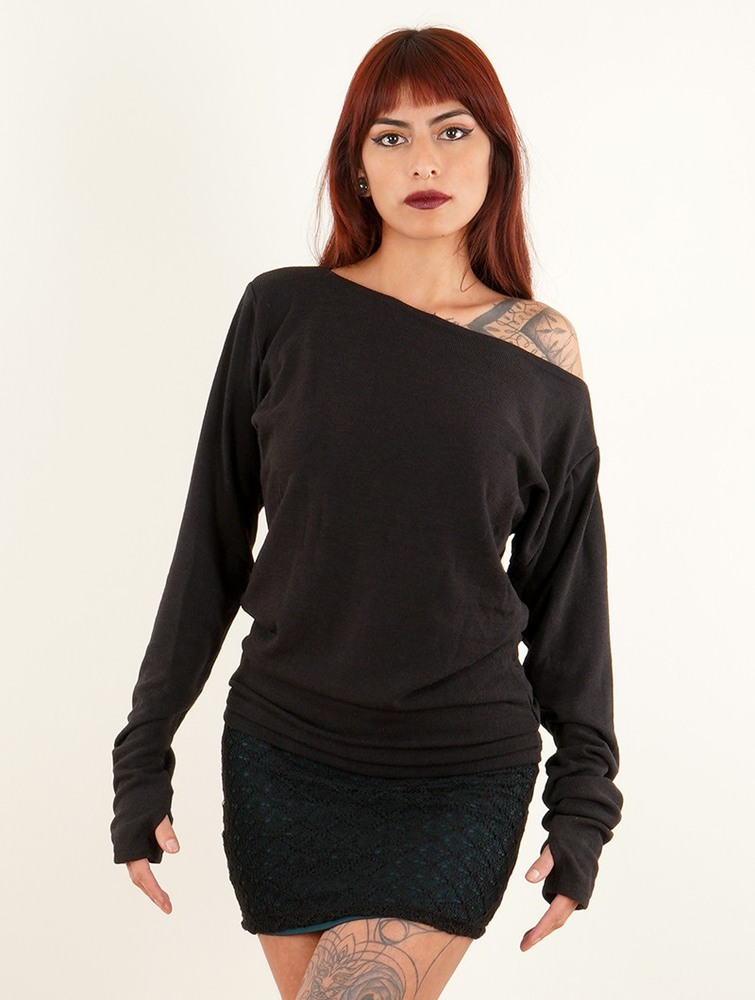 Black Women Toonzshop Kayäaz Batwing Sleeve Sweater Sweater | KGEYAVZ-38