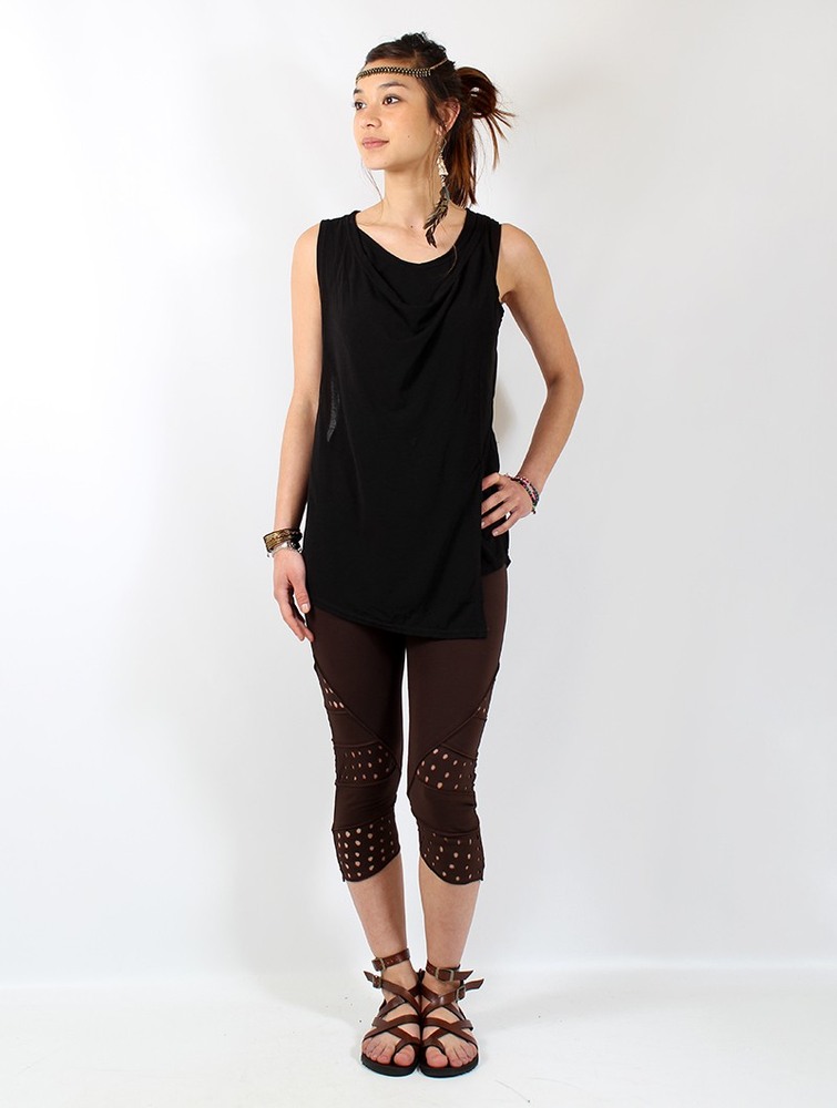 Black Women Toonzshop Leigha Loose Sleeveless Top Tops | EYHXGNF-46