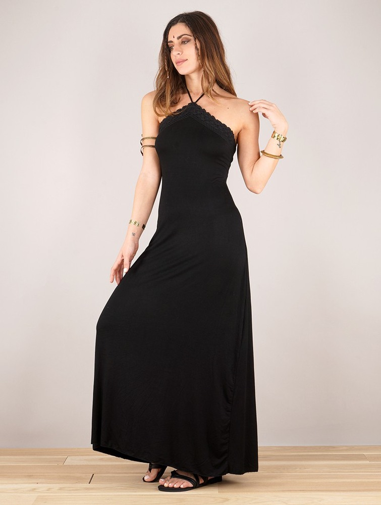 Black Women Toonzshop Lüune Sleeveless Long Dress Dress | XSQNPJW-14