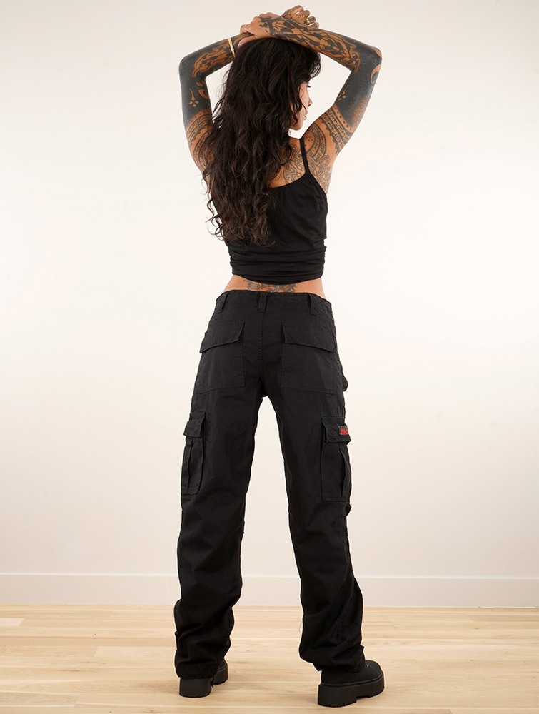 Black Women Toonzshop Molecule Gender Neutral Baggy Cargo Pants Pants | BMGKXQN-43