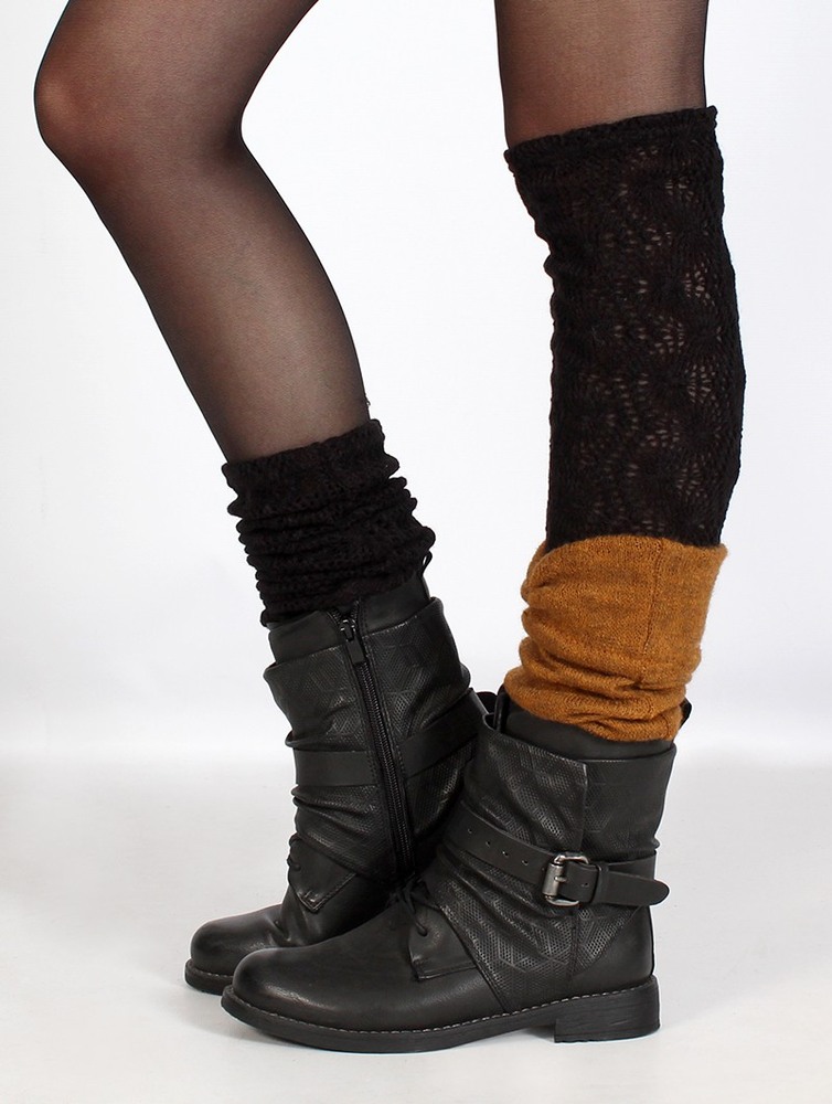 Black Women Toonzshop Naïlo Crochet Legwarmer Legwarmer | NMCWUFT-64