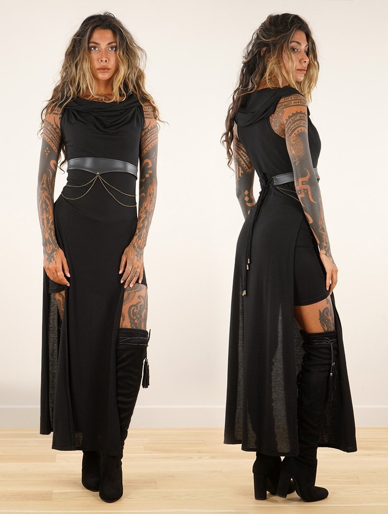 Black Women Toonzshop Nephilim Long Slit Dress Dress | AZNSUPC-65