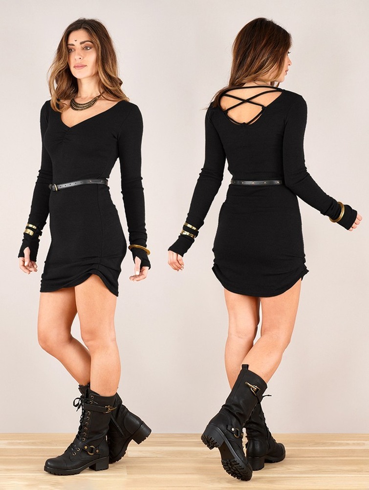 Black Women Toonzshop Nikkäa Sweater Dress Dress | VQPJXZA-91