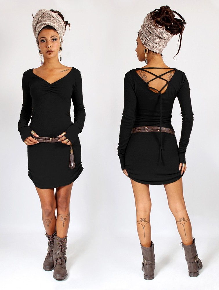 Black Women Toonzshop Nikkäa Sweater Dress Dress | VQPJXZA-91