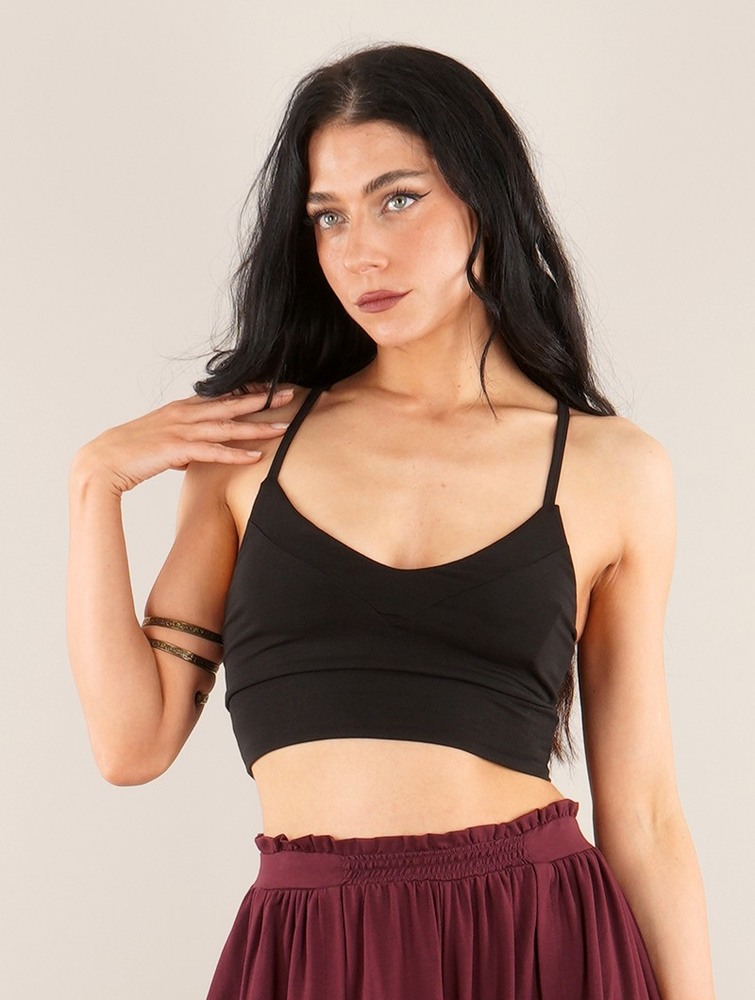 Black Women Toonzshop Sat Crop-top Bralette Bras | JDGWOHT-18