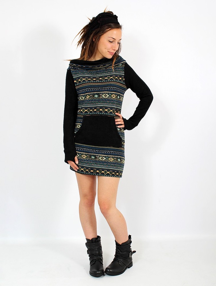 Black Women Toonzshop Suwanna Pirun Sweater Dress Dress | DKYAPSB-68