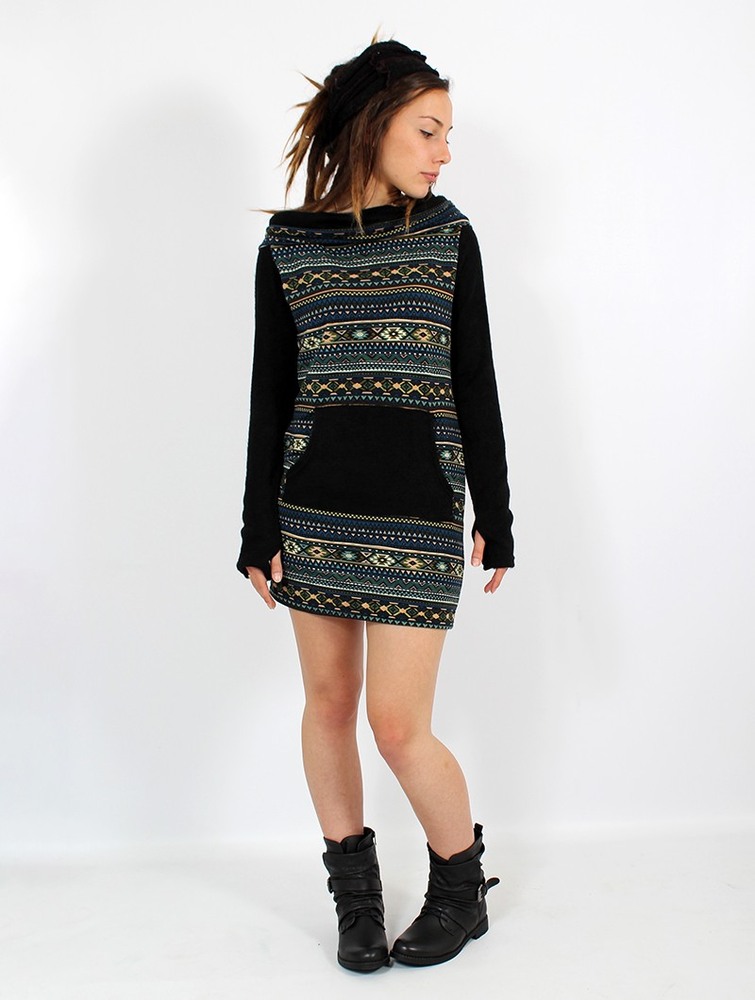 Black Women Toonzshop Suwanna Pirun Sweater Dress Dress | DKYAPSB-68