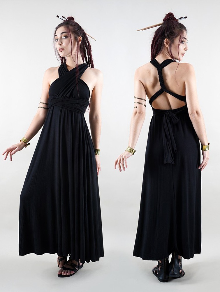 Black Women Toonzshop Wakiza Long Infinity Dress Dress | VXZUWGK-28