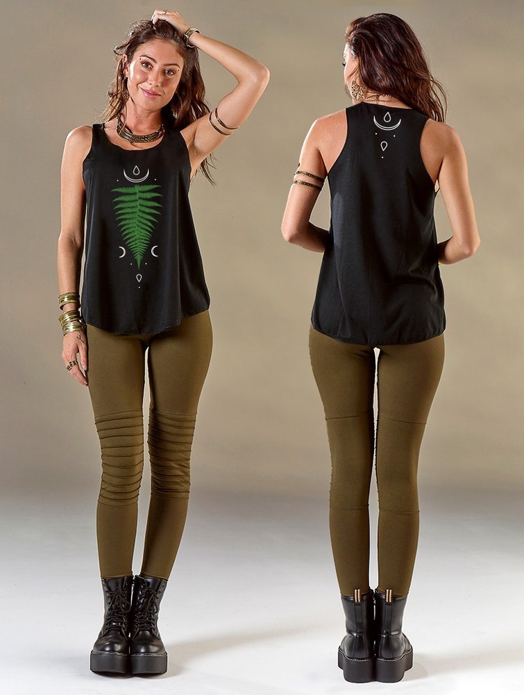 Black and green Women Toonzshop Shartiva Printed Tank Top Tank Top | MACQGWF-69