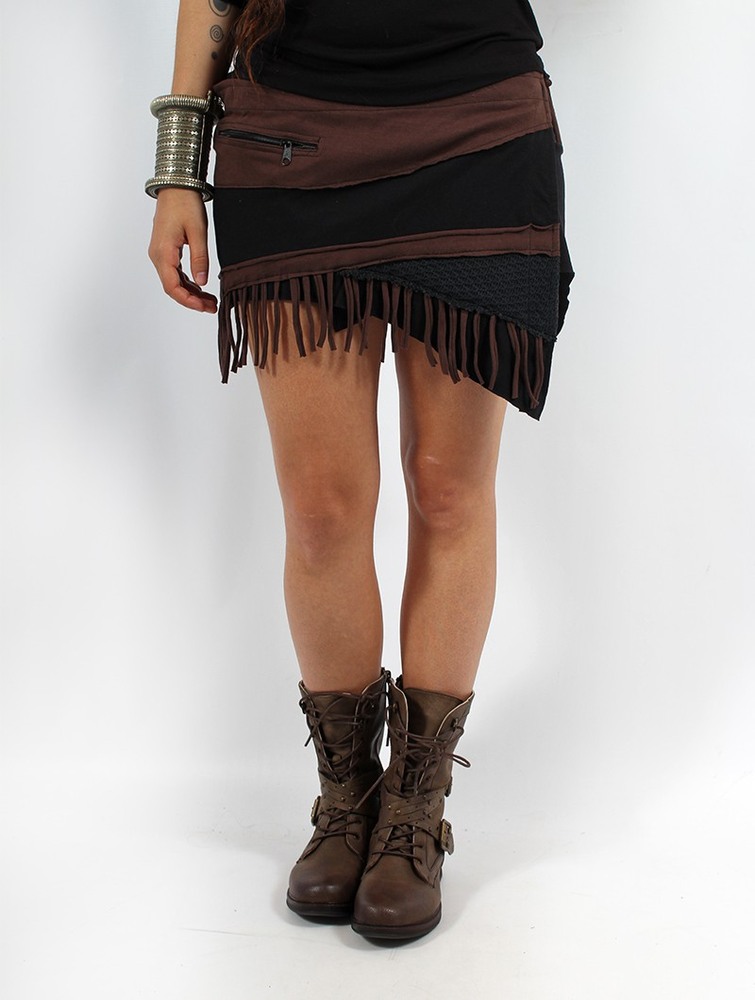 Black brown Women Toonzshop Skirt 