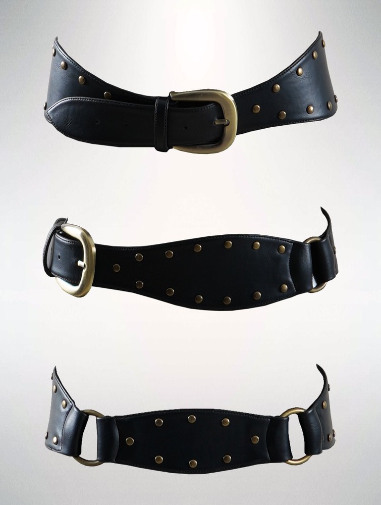 Black faux leather Women Toonzshop Varda Waist Belt Belts | BNZOMSP-98