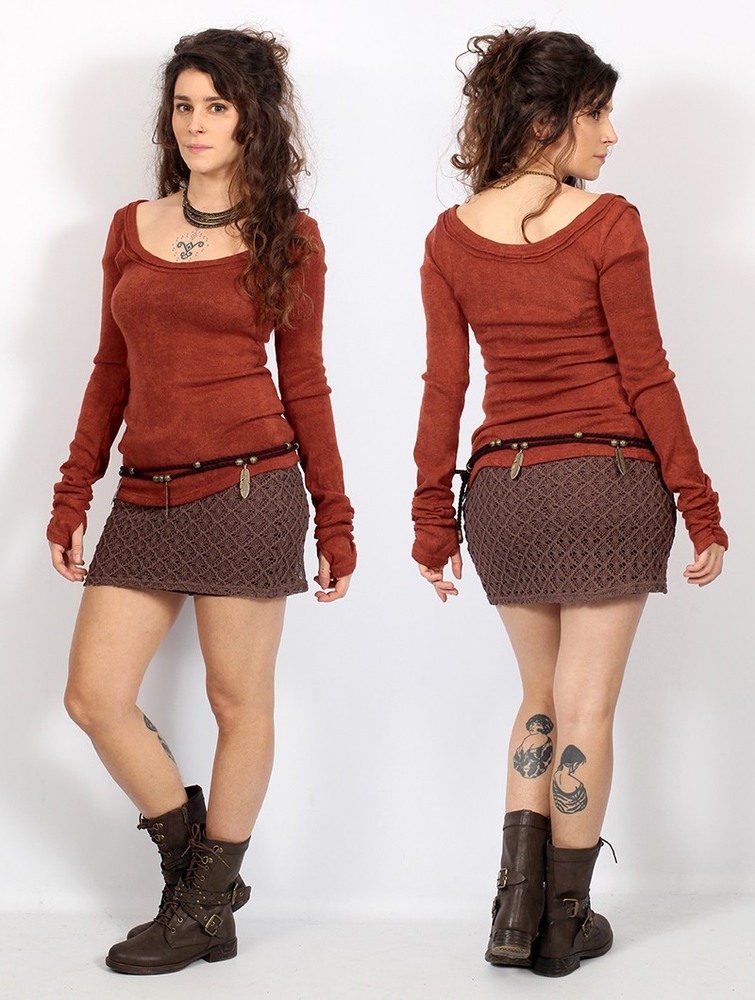 Brown Women Toonzshop Ayüuki Crochet Mini Skirt Skirt | MDXYGET-14