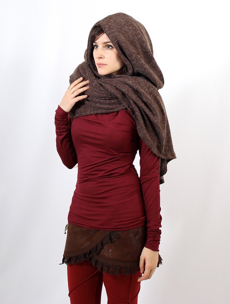 Brown Women Toonzshop Danae Hooded Cape Ponchos | RLJXOAY-57