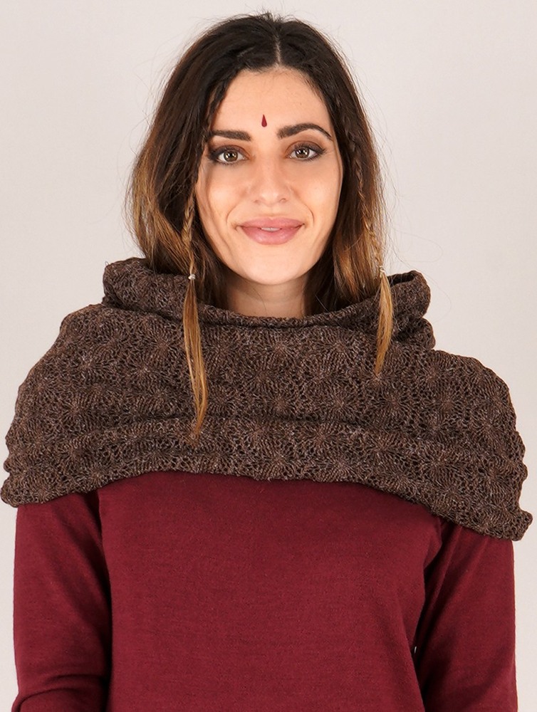 Brown Women Toonzshop Oöna Crochet Snood Scarf Scarf | DXHFRMQ-87