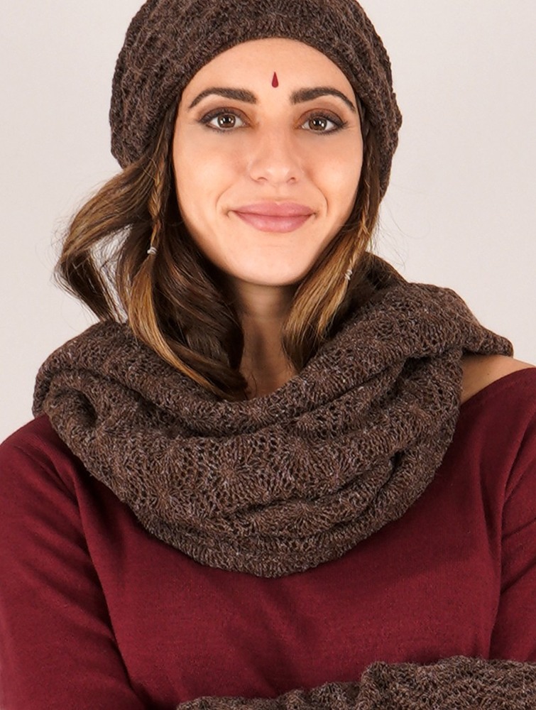 Brown Women Toonzshop Oöna Crochet Snood Scarf Scarf | DXHFRMQ-87