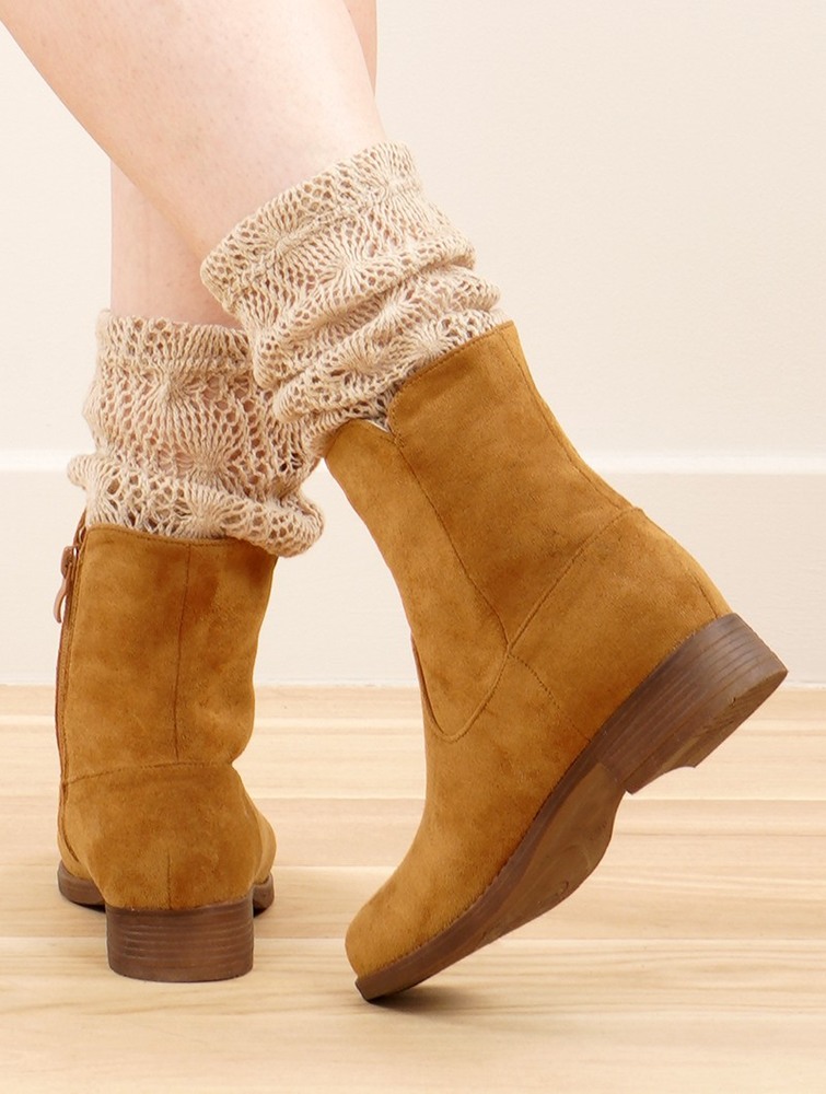 Camel brown Women Toonzshop Keertana Flat Ankle Boots Boots | EFZILMR-85