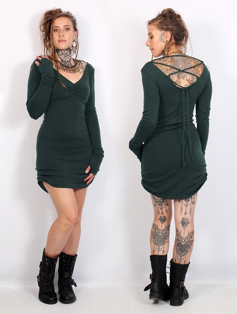 Dark teal Women Toonzshop Nikkäa Sweater Dress Dress | VLNJYIU-06