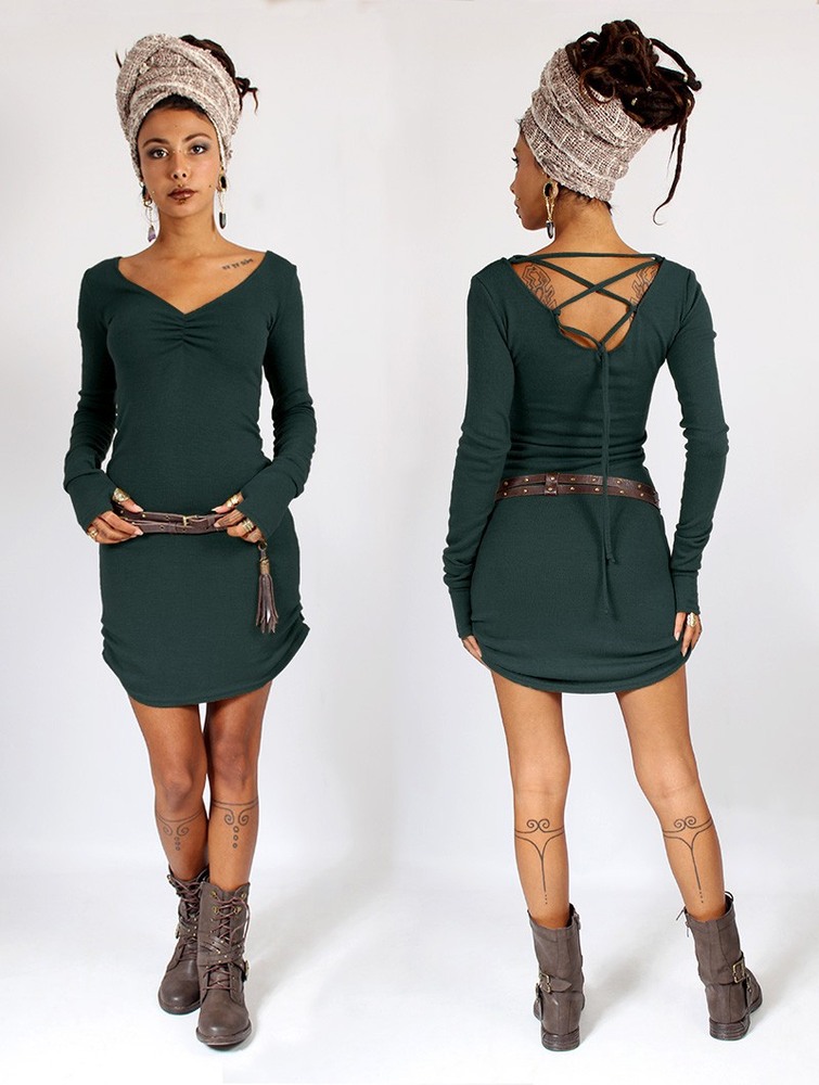 Dark teal Women Toonzshop Nikkäa Sweater Dress Dress | VLNJYIU-06