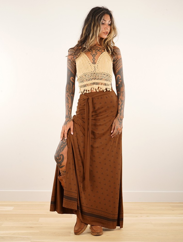 Goldenbrown Women Toonzshop Eressea Umbas Printed Long Skirt Skirt | ZULRJHP-87