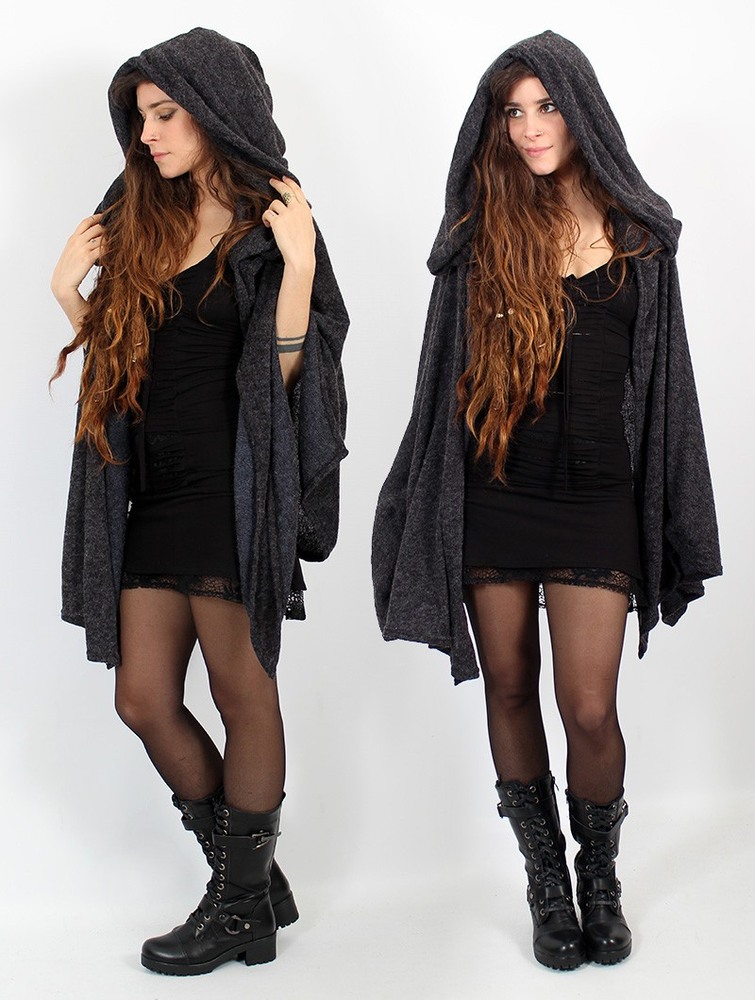 Grey Women Toonzshop Danae Hooded Cape Ponchos | NIZCXTJ-73