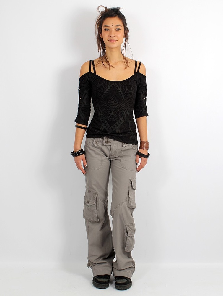 Grey Women Toonzshop Molecule Cargo Pants 45062 Pants | RGCYBZN-90