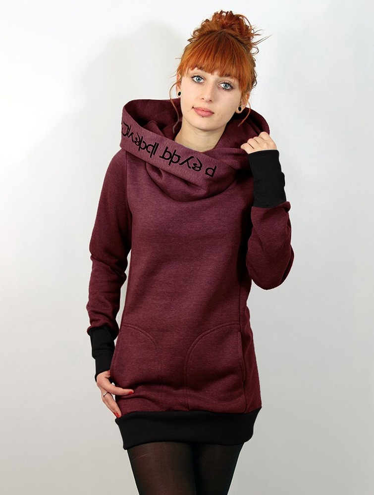 Mottled black wine Women Toonzshop Lovely Reaper Long Hoodie Hoodie | AWGCIYO-01