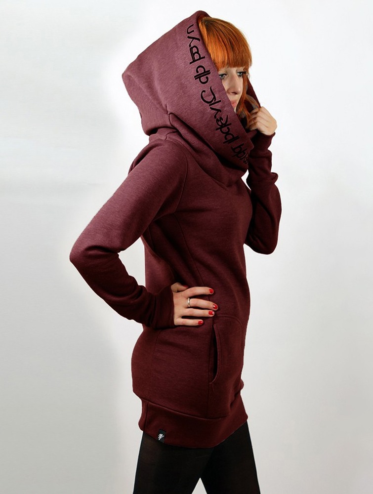 Mottled wine Women Toonzshop Lovely Reaper Long Hoodie Hoodie | JNQCVRB-09