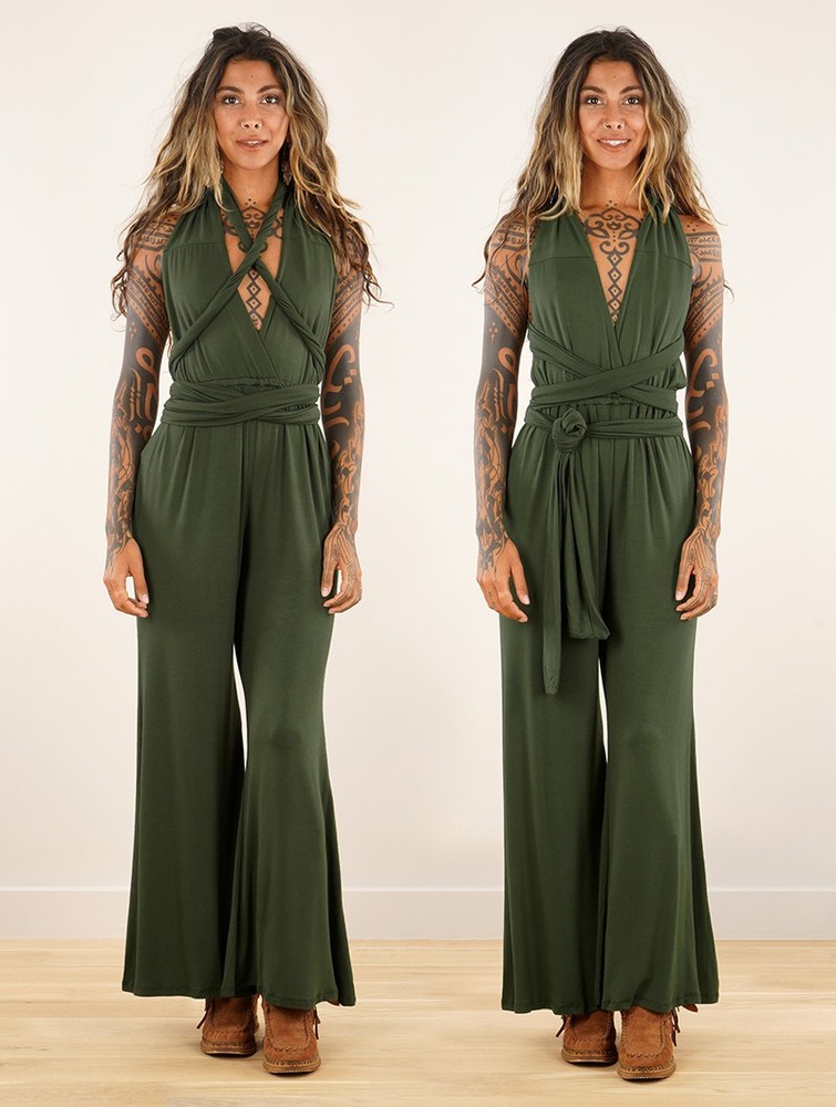 Olive green Women Toonzshop Wakiza Infinity Jumpsuit Jumpsuit | LBSTVCM-92