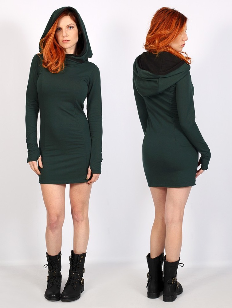 Peacock teal Women Toonzshop Myäa Sweatshirt Dress Dress | VDIQSUJ-18