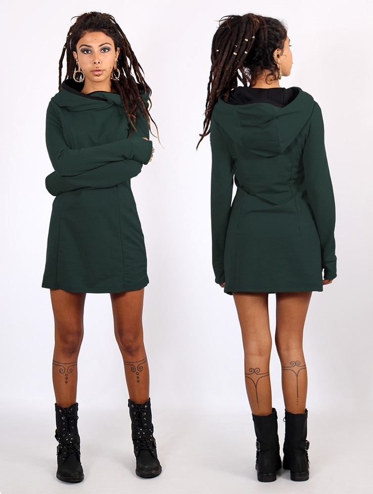 Peacock teal Women Toonzshop Myäa Sweatshirt Dress Dress | VDIQSUJ-18