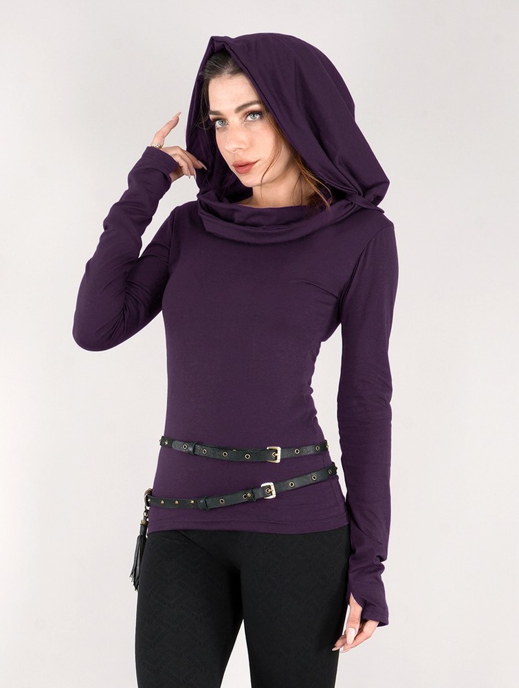 Purple Women Toonzshop Chryzz Long Sleeve Top Tops | TZFGNAD-73