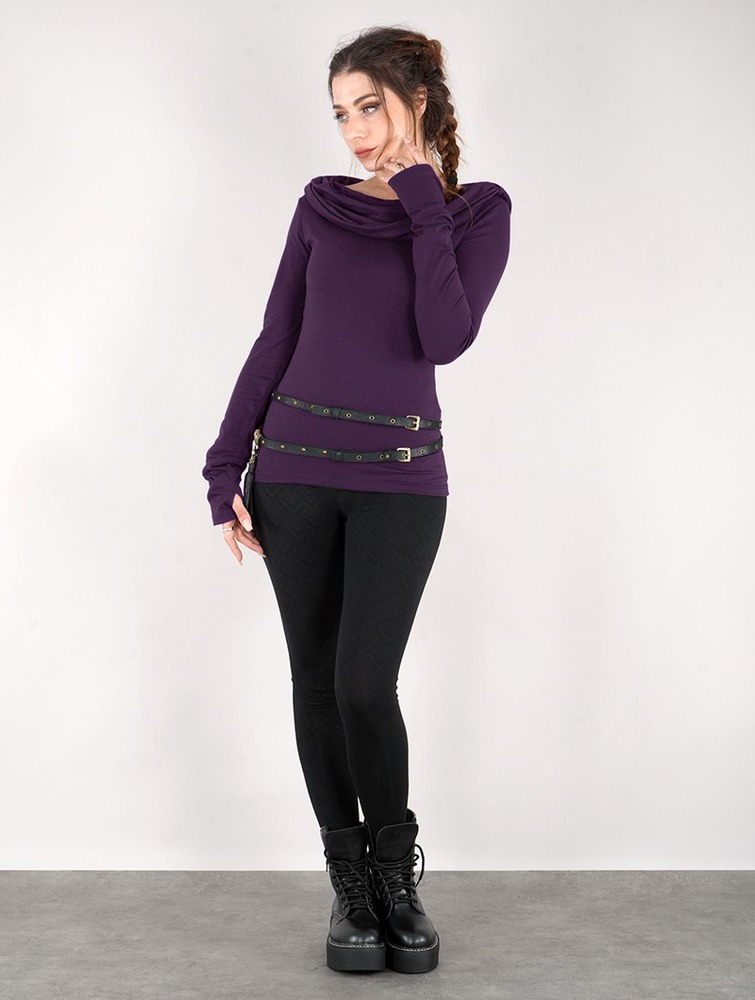 Purple Women Toonzshop Chryzz Long Sleeve Top Tops | TZFGNAD-73