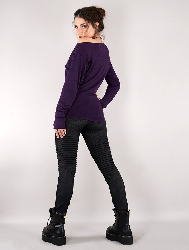 Purple Women Toonzshop Kayäaz Batwing Sleeve Sweater Sweater | WRYETXC-90