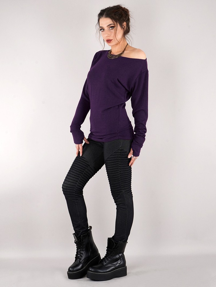 Purple Women Toonzshop Kayäaz Batwing Sleeve Sweater Sweater | WRYETXC-90