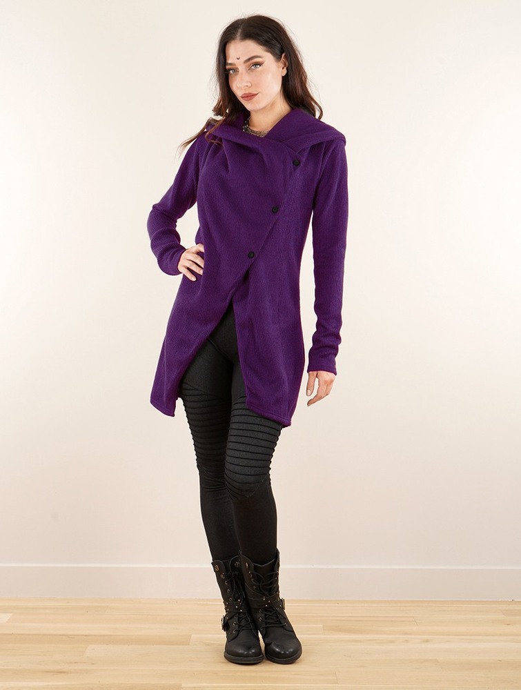 Purple Women Toonzshop Panimya Large Collar Crossed Front Jacket Jackets | XIVKRZA-60