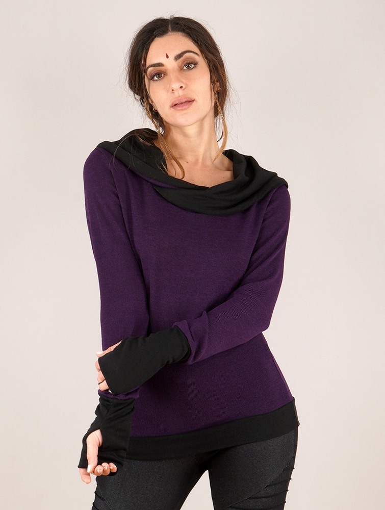 Purple black Women Toonzshop Janjira Pullover Pullover | GHMTZPR-09