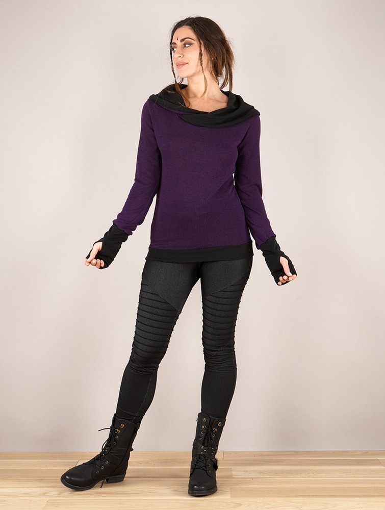 Purple black Women Toonzshop Janjira Pullover Pullover | GHMTZPR-09