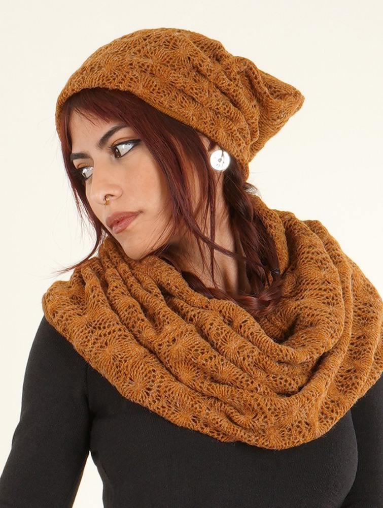 Rusty Women Toonzshop Aslan Pleated Crochet Beanie Beanie | SEHTNXQ-72