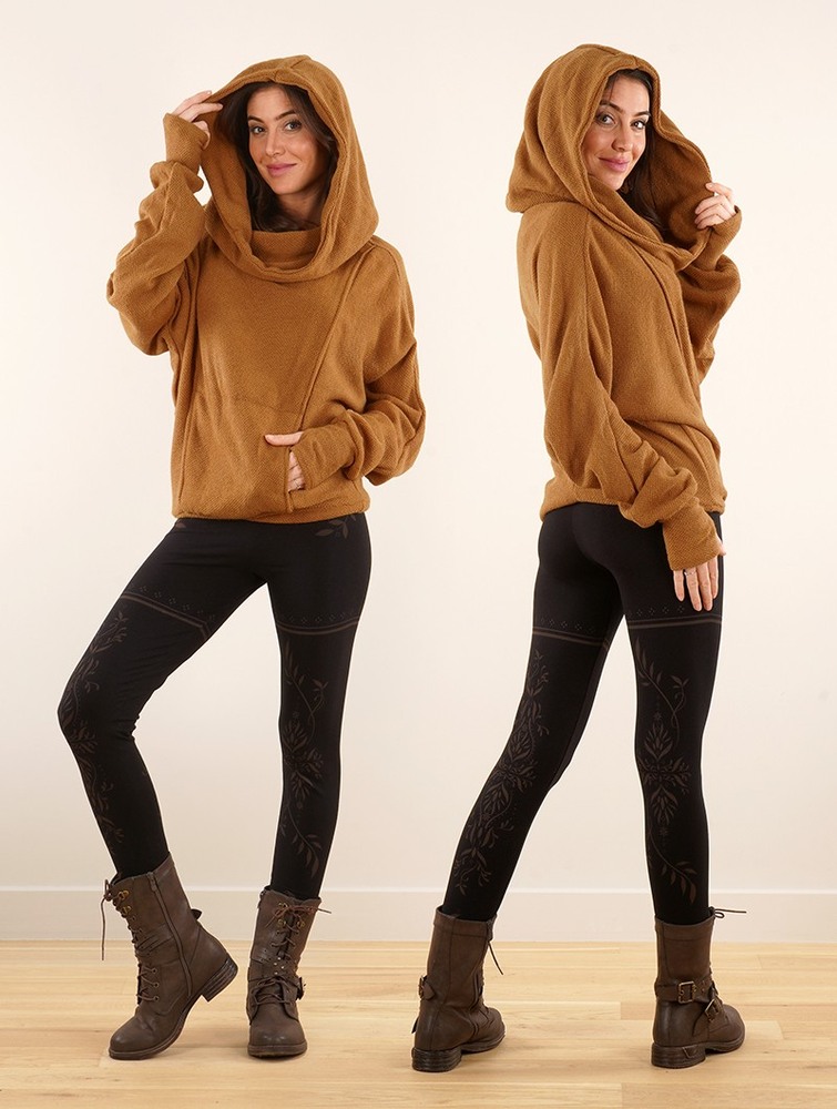 Rusty Women Toonzshop Helixx Retractable Hooded Long Sweater Sweater | WKLTPFX-76