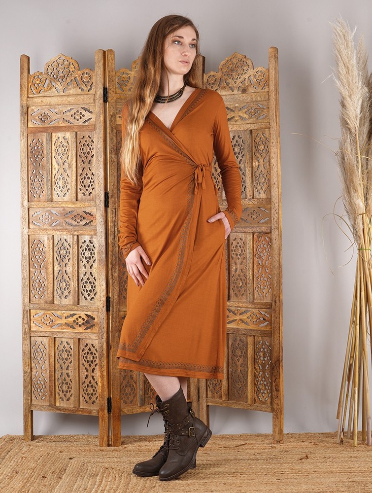 Rusty Women Toonzshop Irwaen Indie 2in1 Cardigan/Long Sleeve Midi Dress Dress | FLQHZAS-68