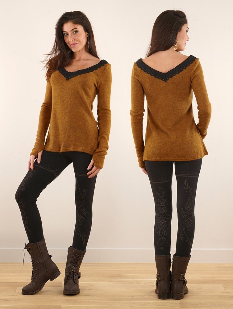 Rusty Women Toonzshop Ysälys Reversible Crochet-neck Sweater Sweater | XWBPDKO-26